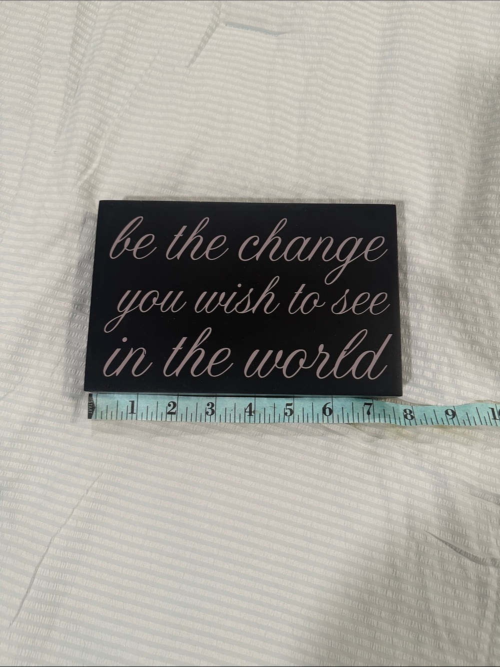 Nielson Bainbridge Black Plaque with Pink Script Inspirational Quote